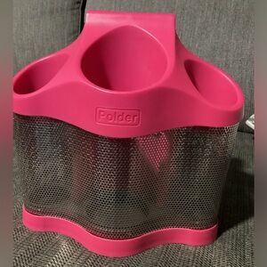 Polder Hair Styling Storage Station for Hair Tools Accessories pink
